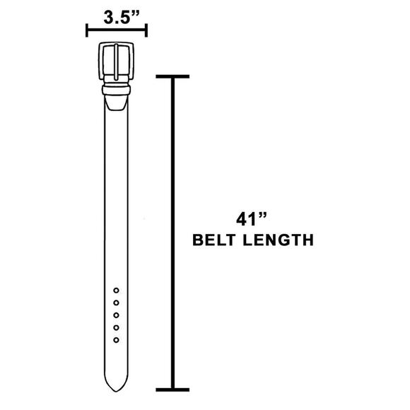 Grommeted Vegan Leather Patch Linked Belt Black - Picture 2 of 2